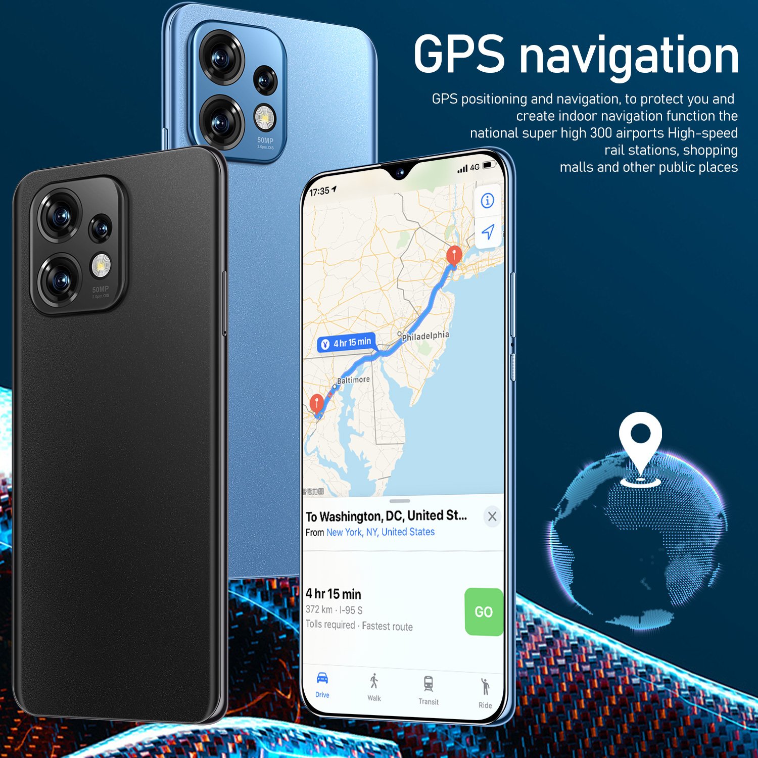 Brand New 4G Smartphone Original 3GB 64GB 6.5inch Mobile Phone Android10 MTK6737 Quad Core 5MP+13MP Celular Telefono Low Price